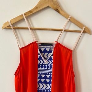 THML Red&Blue Dress Size Small Double Strap TM3112
